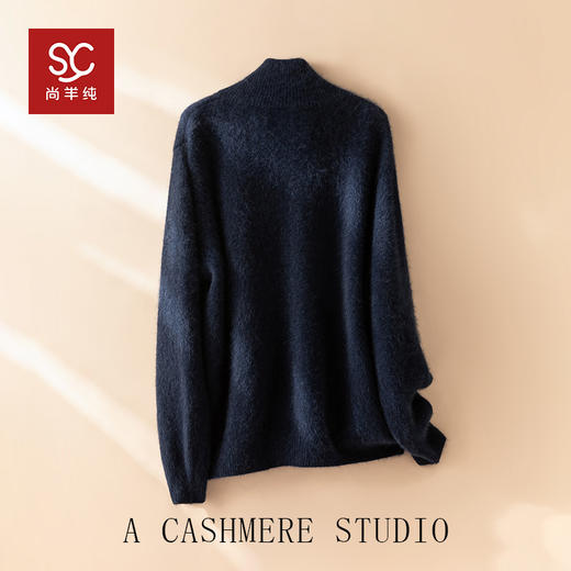 北美小动物系列~半高领双拉链开衫毛衣女宽松加厚外套XDW250502 商品图2