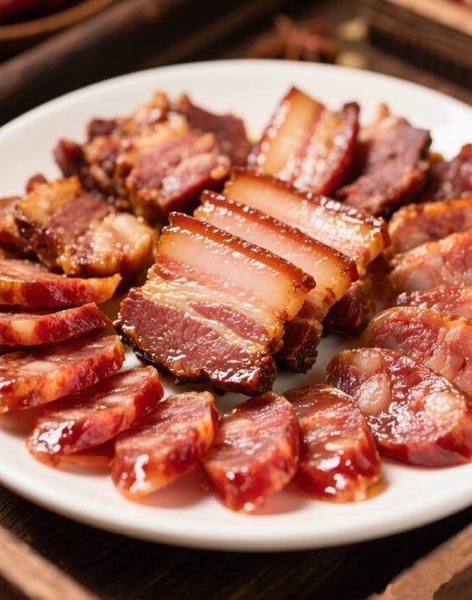 【七香姐跑山猪腊肉+腊肠】一口咬回两百年的纯粹肉香，不熏不添，本味至真~ 商品图1