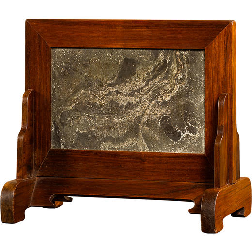 清	黄花梨镶绿石案屏 商品图5