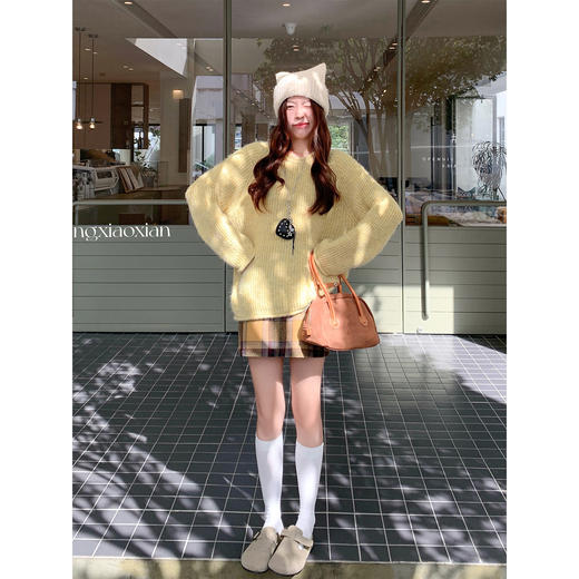 <曾小咸推荐>现货秒杀 ！微信超特价！韩系2色圆领毛衣 日常169.99 立减80 秒杀89.99！！ 商品图9