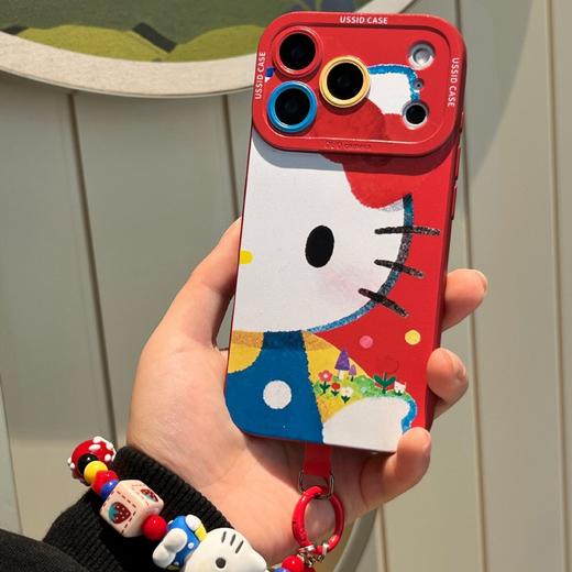 【镜头保护❗️按键灵敏】2026马年新年春节大脸猫适用苹果17pm红13带挂绳16pro女生15硅胶软高级手机壳。jc 商品图2