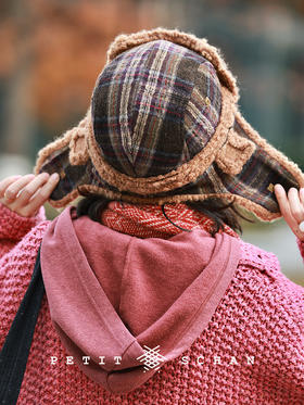 PETIT SCHAN小闪 #094 Petite southern visitors 南方小土豆 澳大利亚进口羊羔毛格纹护耳雷锋帽