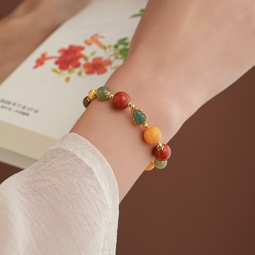 【福至心灵·南红多宝手串】敦煌福泽小众十二通宝南红手串和田玉蜜蜡多宝手串 商品图4