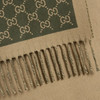 GUCCI 古驰 男士GG羊毛提花围巾 绿色 835534 4G200 3479 商品缩略图1