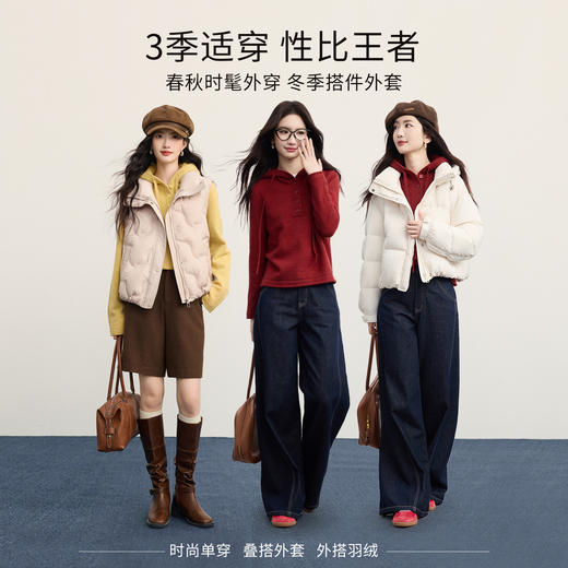 【12/31新品】熙世界休闲风连帽针织毛衣女宽松慵懒2025秋冬新款套头厚毛织上衣 商品图2