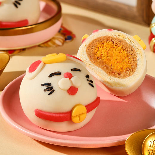 【趣味卡通·如意酥运礼盒】悠享时牛奶搭档低糖红豆黄油咸蛋黄酥零食办公室休闲下午茶传统糕点饱腹六种口味360g 商品图7