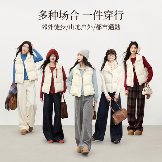 【12/31新品】熙世界巨好看厚实保暖棉服马甲女款外穿冬季叠穿背心马夹棉衣外套 商品图4