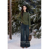 鹿向南「柏林纪事」绿色慵懒风毛衣2025秋冬季新款高级针织上衣女 商品缩略图0