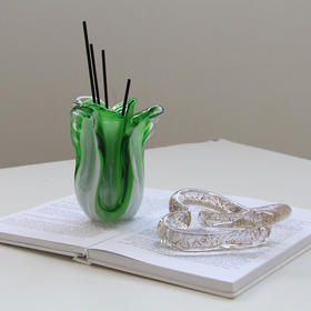 简约现代创意白菜玻璃烛台摆件样板房售楼处玄关桌面软装饰品摆件