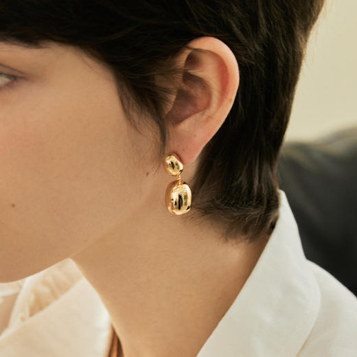 【Lagomist】拿铁系列 | 金/银咖啡豆耳环套装 商品图9