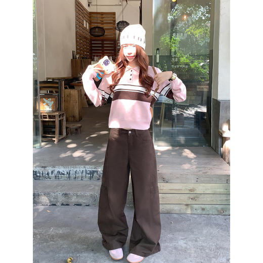 <曾小咸推荐>4.2现货秒杀 ！微信超特价！韩系polo领撞色针织衫 日常189.99 立减100 秒杀89.99！！ 商品图3