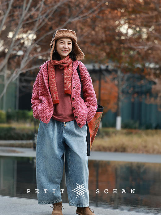 PETIT SCHAN小闪 #094 Petite southern visitors 南方小土豆 澳大利亚进口羊羔毛格纹护耳雷锋帽 商品图1