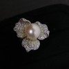 【甄珠贝】干枯玫瑰 澳白花朵戒指 11-12mm 饱满圆 925纯银精工配件 商品缩略图0