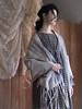 Silvana Manetti 雾灰色羊毛手工毡艺流苏围巾 商品缩略图1