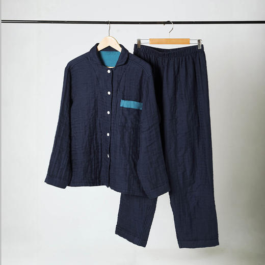 伽罗 JALO 100%新疆长绒棉云朵肤感四层棉纱厚款家居服 商品图5