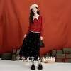 【12/31新品】熙世界节日氛围感穿搭红色毛衣开衫女秋冬女长袖撞色蝴蝶结针织衫 商品缩略图2