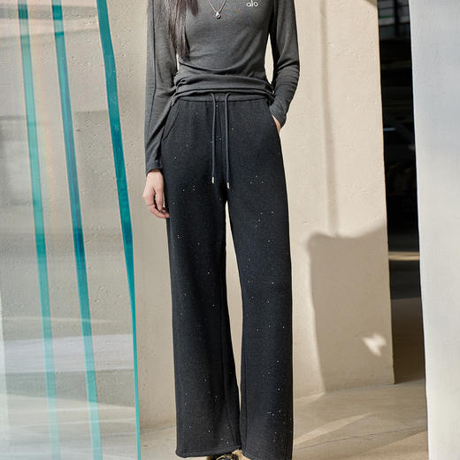 奢姿大码女装2025冬季减龄半松紧直筒裤子胖妹妹抽绳时尚休闲裤9954569940 商品图0