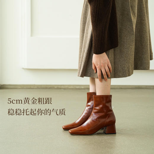 【一家店专属】【品牌直发】RIM RIM新款马皮鞋皮毛一体羊毛小高跟皮鞋头层牛油牛皮2398-2 商品图2