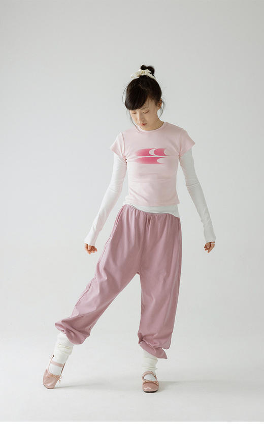 CryingCenter 橡皮粉盐洗针织隐形橡筋腰设计束脚卫衣裤 哭喊中心 商品图1