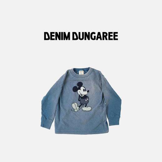 日本DD童装 DENIM DUNGAREE 迪士尼联名米奇贴布长袖T恤 商品图0