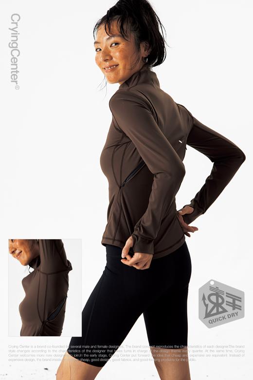 CryingCenter 健身瑜伽弹力速干修身夹克外套 哭喊中心 商品图3