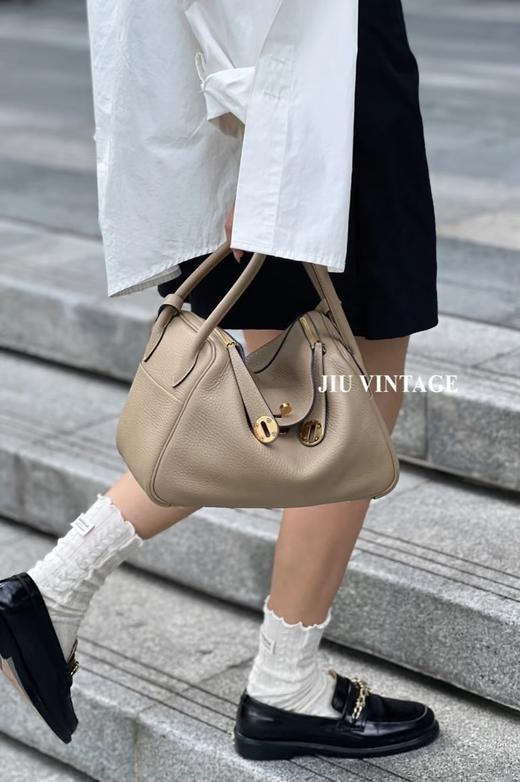 代工厂高品质琳迪to荔枝纹纯牛皮自然摔百搭包包 商品图5