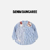 日本DD童装 DENIM DUNGAREE 迪士尼联名米奇贴布条纹衬衫 商品缩略图0