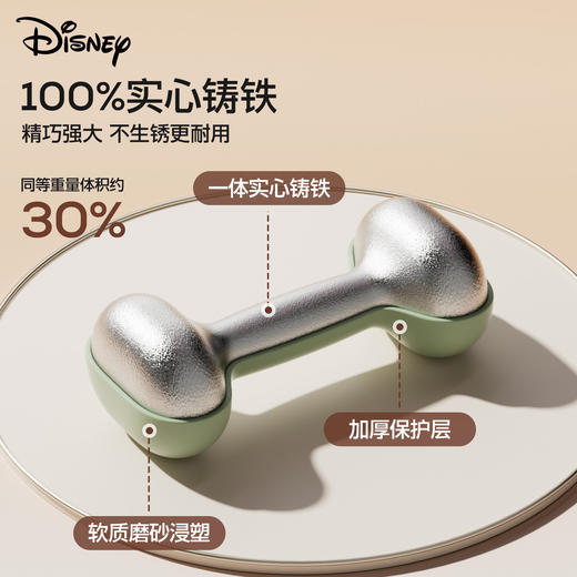 迪士尼小哑铃女士YOTTOY健身家用器材2kg一对3kg一对1kg实心铸铁铃壶新 商品图3