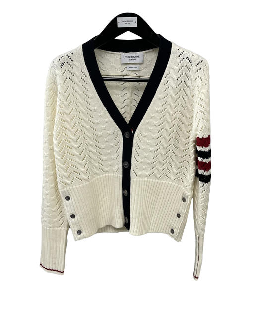 女款羊毛镂空修身针织开衫毛衣zh022 商品图0