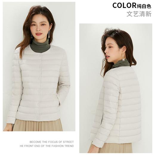 【女款轻薄羽绒服】90%含绒  轻暖便携 防水防寒 时尚叠穿羽绒服 商品图5