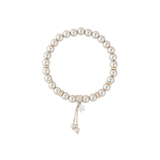 三彩2026新款咖啡金珍珠钻饰手串手链轻奢松弛高级复古优雅简约 商品图4