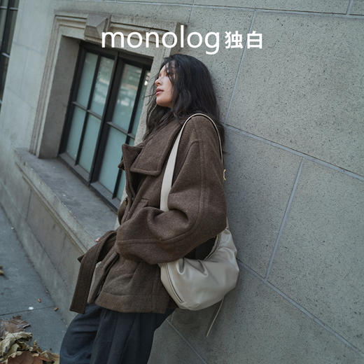 【新品首发】独白巴黎日记牛角包时尚油蜡皮单肩斜挎女包D4200/L 商品图2