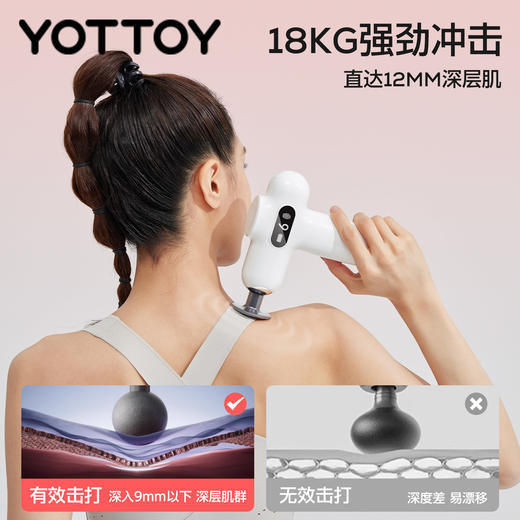 筋膜枪YOTTOY肌肉按摩器女生多功能按摩筋膜枪电动十大品牌男士专用神器 商品图1