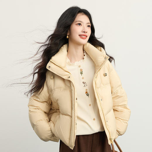 【12/31新品】熙世界复古加厚磨毛衬衫女秋冬2025年新款通勤木耳边长袖刺绣衬衣 商品图4