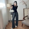 Beau Muse羊毛蚕丝窄版阔腿裤（无腰绳） 商品缩略图4
