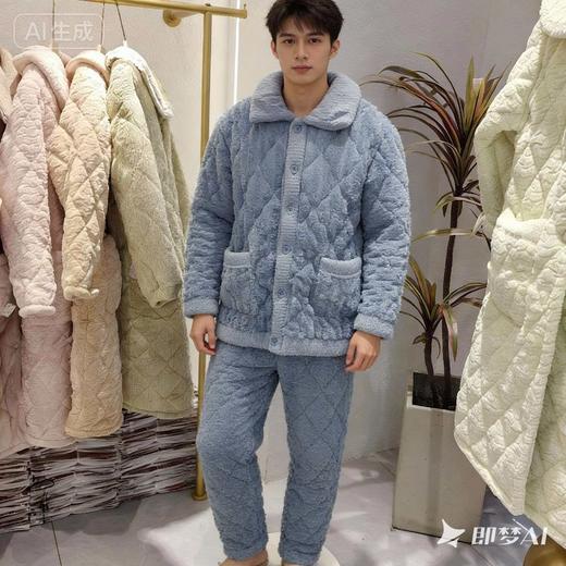 【YW】无忧购“清仓特价”男款三层夹棉99元包邮多款可选超厚家居服套装（截单后5天发货) 商品图4