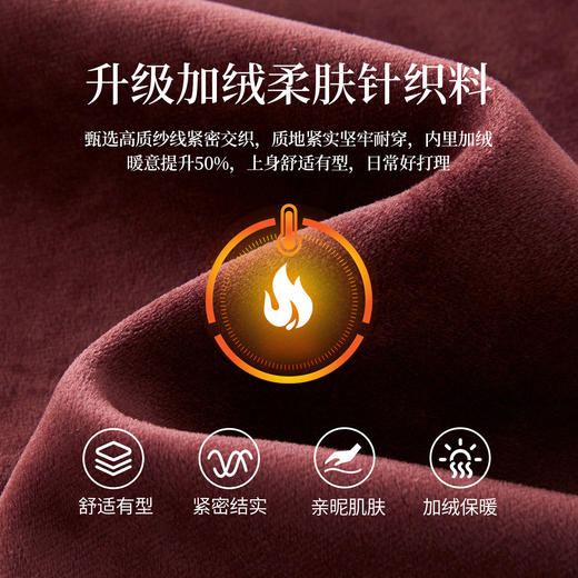 【年货节】熙世界独特超好看红色加绒卫衣女2025秋冬新款休闲宽松套头衫上衣 商品图3