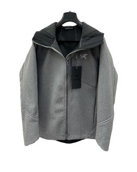 中性款羊毛防风软壳连帽外套hu003