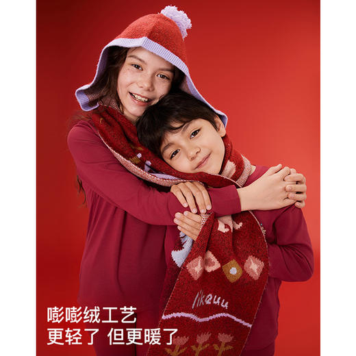 【E】likeuu儿童保暖衣套装丝绒红（轻暖&倍暖&倍暖礼盒） 商品图2