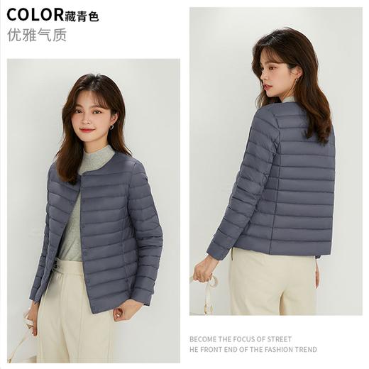 【女款轻薄羽绒服】90%含绒  轻暖便携 防水防寒 时尚叠穿羽绒服 商品图6