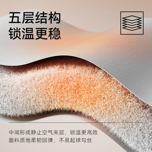 【FW26新品】秋冬保暖针织空气棉马年印花套头帽衫-酒红色LH04-06 商品图7