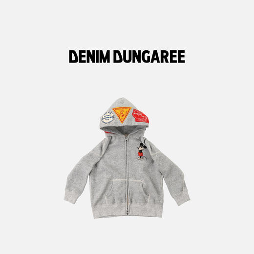 日本DD童装 DENIM DUNGAREE 迪士尼联名复古米奇拉链连帽衫 商品图2