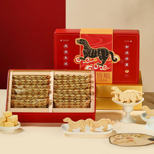 【尚食虎符令】皇家2026国风特色造型礼盒文创糕点马年新春过年送长辈礼品108g 商品图1