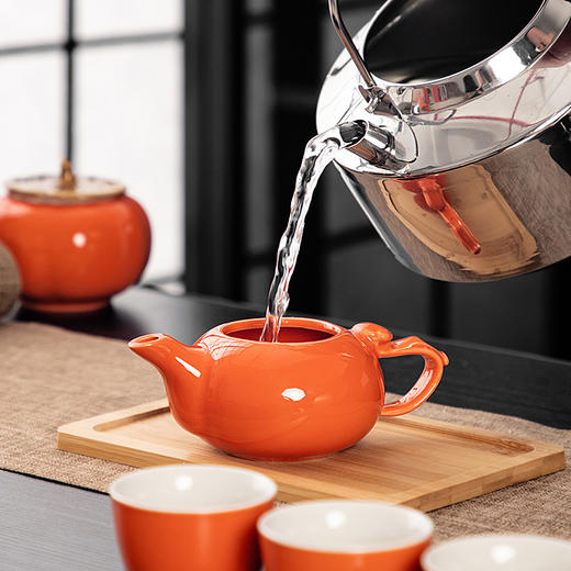 柿子礼品功夫茶具套装结婚寿宴满月回礼公司活动开业伴手礼印logo 商品图2