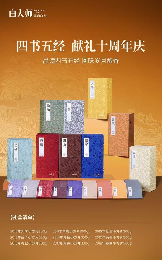 白大师白茶福鼎白茶四书五经茶叶礼盒装自己喝送礼推荐 商品图0
