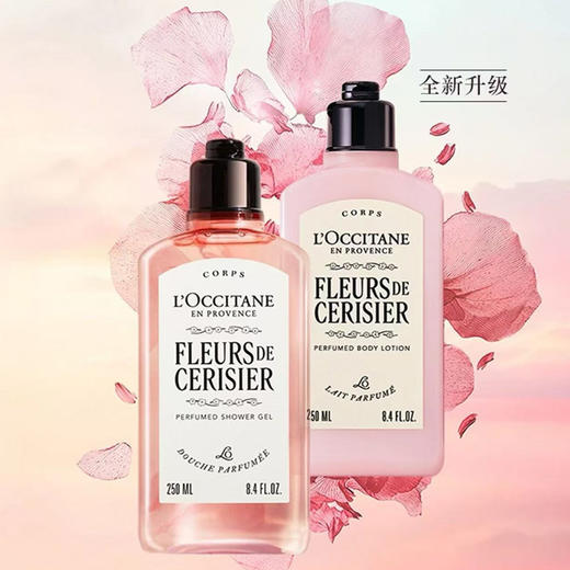 春季焕新【全球购·新版】L'OCCITANE欧舒丹樱花身体乳250ml沐浴露250ml甜蜜浪漫香体保湿 樱花润肤乳滋润保湿_bba 商品图2