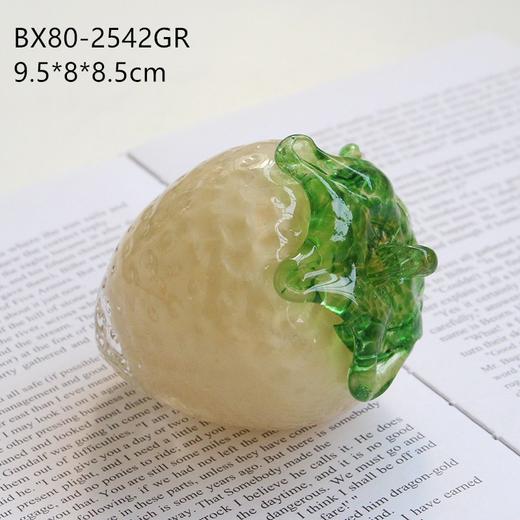 ins创意彩色玻璃水果草莓摆件 简约餐桌氛围樱桃装饰玻璃家居陈设 商品图4