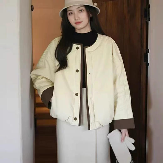 COICI圆领拼接短款棉服 | 自带叠穿效果，穿上就是时髦！藏肉显高、更轻更暖！【3-5天发货】 商品图3