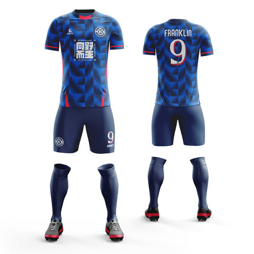 ORKY沃恺足球服套装男成人运动训练服短袖球衣定制长袖队服比赛服 商品图5