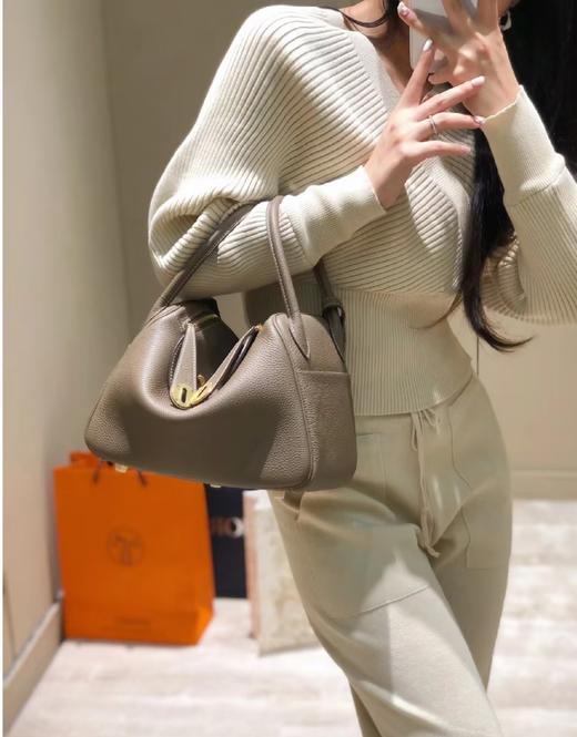 代工厂高品质琳迪to荔枝纹纯牛皮自然摔百搭包包 商品图1